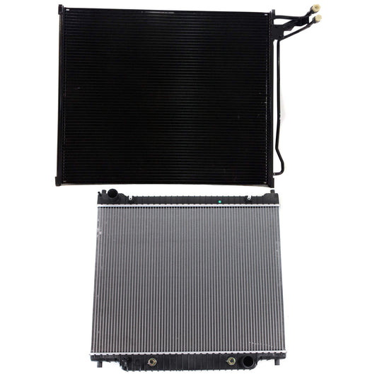 2-Piece Kit Radiator, Includes (1) A/C Condenser and (1) Radiator