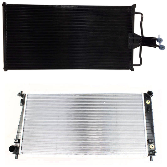 2-Piece Kit Radiator, 4.2L/4.6L/5.4L Engines, For Models With Standard Duty Cooling, Includes (1) A/C Condenser and (1) Radiator