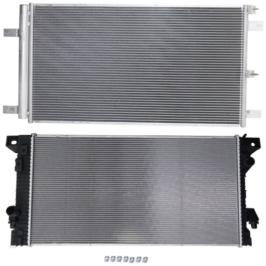 2-Piece Kit Radiator, Includes (1) A/C Condenser and (1) Radiator