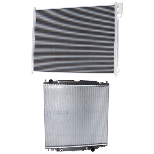 2-Piece Kit Radiator, Includes (1) A/C Condenser and (1) Radiator