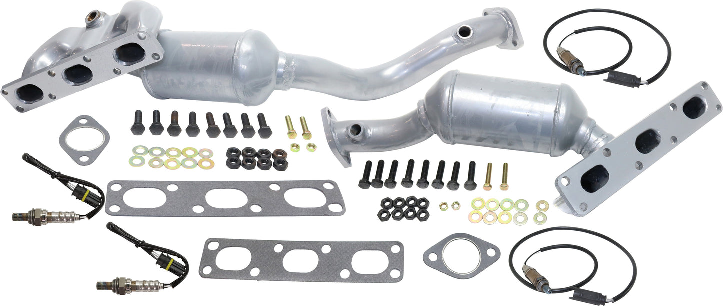6-Piece Kit Front and Rear Catalytic Converter, Federal EPA Standard, 46-State Legal, (Cannot ship to CA, CO, NY or ME), Includes (4) Oxygen Sensor and (2) Catalytic Converter