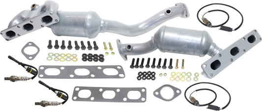 6-Piece Kit Front and Rear Catalytic Converter, Federal EPA Standard, 46-State Legal, (Cannot ship to CA, CO, NY or ME), Includes (4) Oxygen Sensor and (2) Catalytic Converter