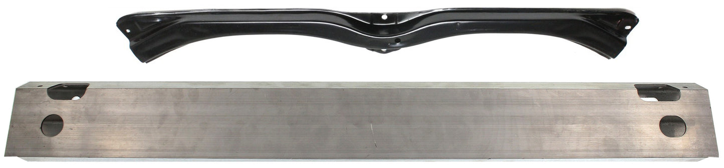 2-Piece Kit Front Bumper Reinforcement, Aluminum, Includes (1) Bumper Bracket and (1) Bumper Reinforcement