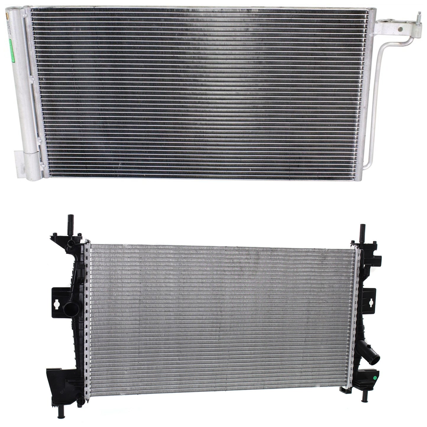 2-Piece Kit Radiator, Includes (1) A/C Condenser and (1) Radiator