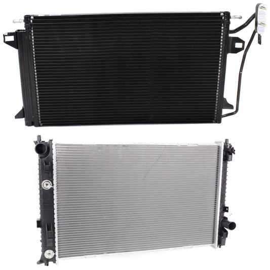 2-Piece Kit Radiator, Includes (1) A/C Condenser and (1) Radiator