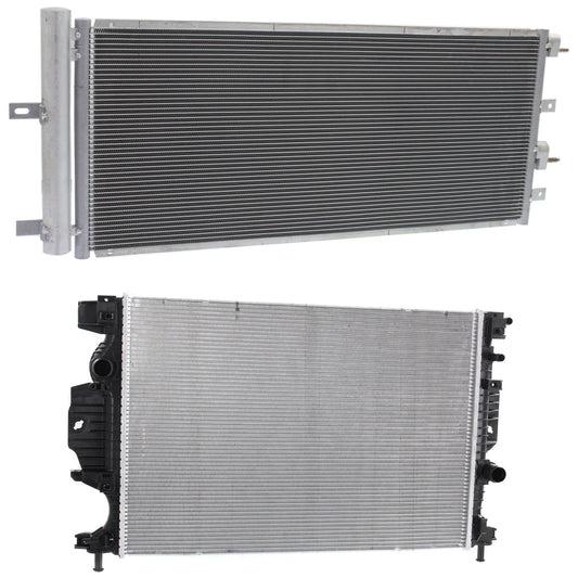 2-Piece Kit Radiator, Includes (1) A/C Condenser and (1) Radiator