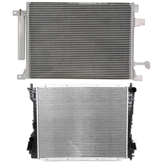 2-Piece Kit Radiator, Includes (1) A/C Condenser and (1) Radiator
