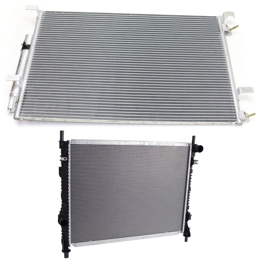 2-Piece Kit Radiator, Includes (1) A/C Condenser and (1) Radiator