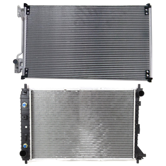 2-Piece Kit Radiator, 4.6L, 8Cyl, Includes (1) A/C Condenser and (1) Radiator