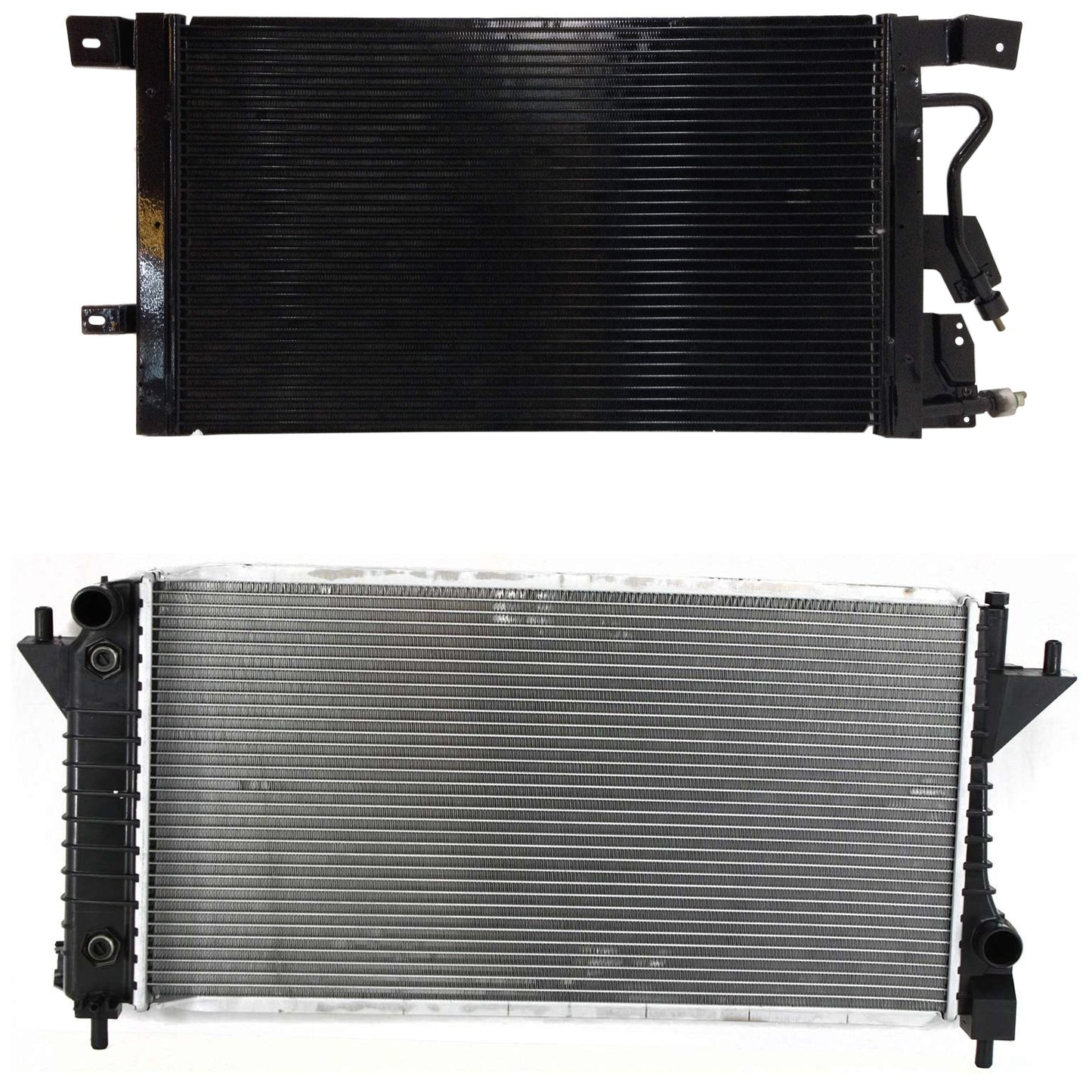 2-Piece Kit Radiator, Includes (1) A/C Condenser and (1) Radiator