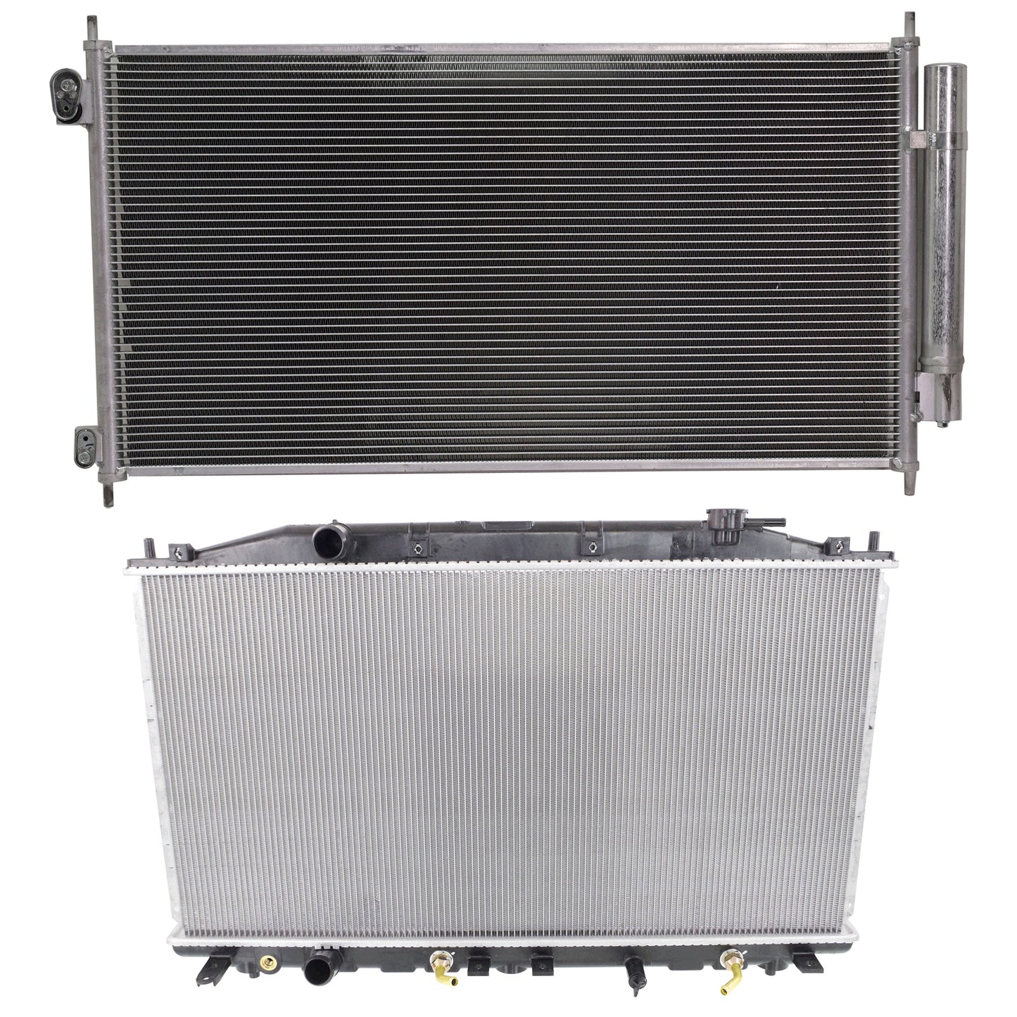 2-Piece Kit Radiator, 2.4L, 4Cyl, Includes (1) A/C Condenser and (1) Radiator