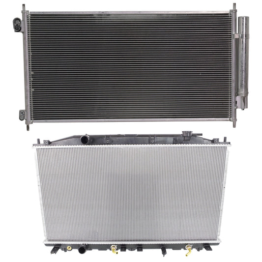 2-Piece Kit Radiator, 2.4L, 4Cyl, Includes (1) A/C Condenser and (1) Radiator