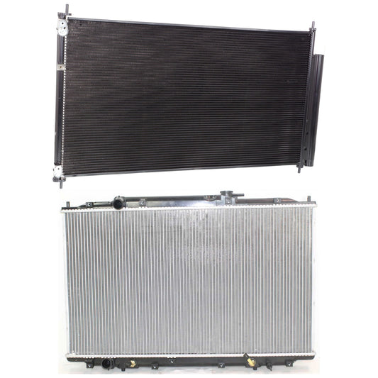 2-Piece Kit Radiator, 3.5L, 6Cyl, Includes (1) A/C Condenser and (1) Radiator