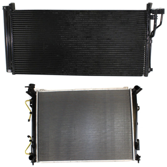 2-Piece Kit Radiator, Includes (1) A/C Condenser and (1) Radiator