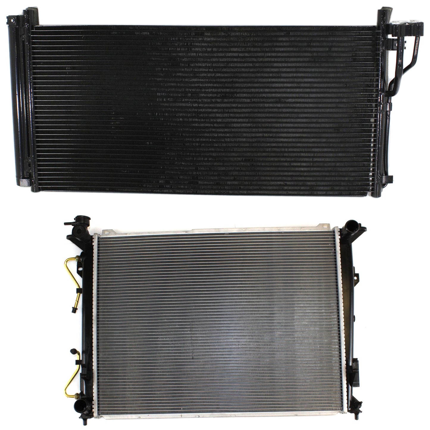 2-Piece Kit Radiator, Includes (1) A/C Condenser and (1) Radiator