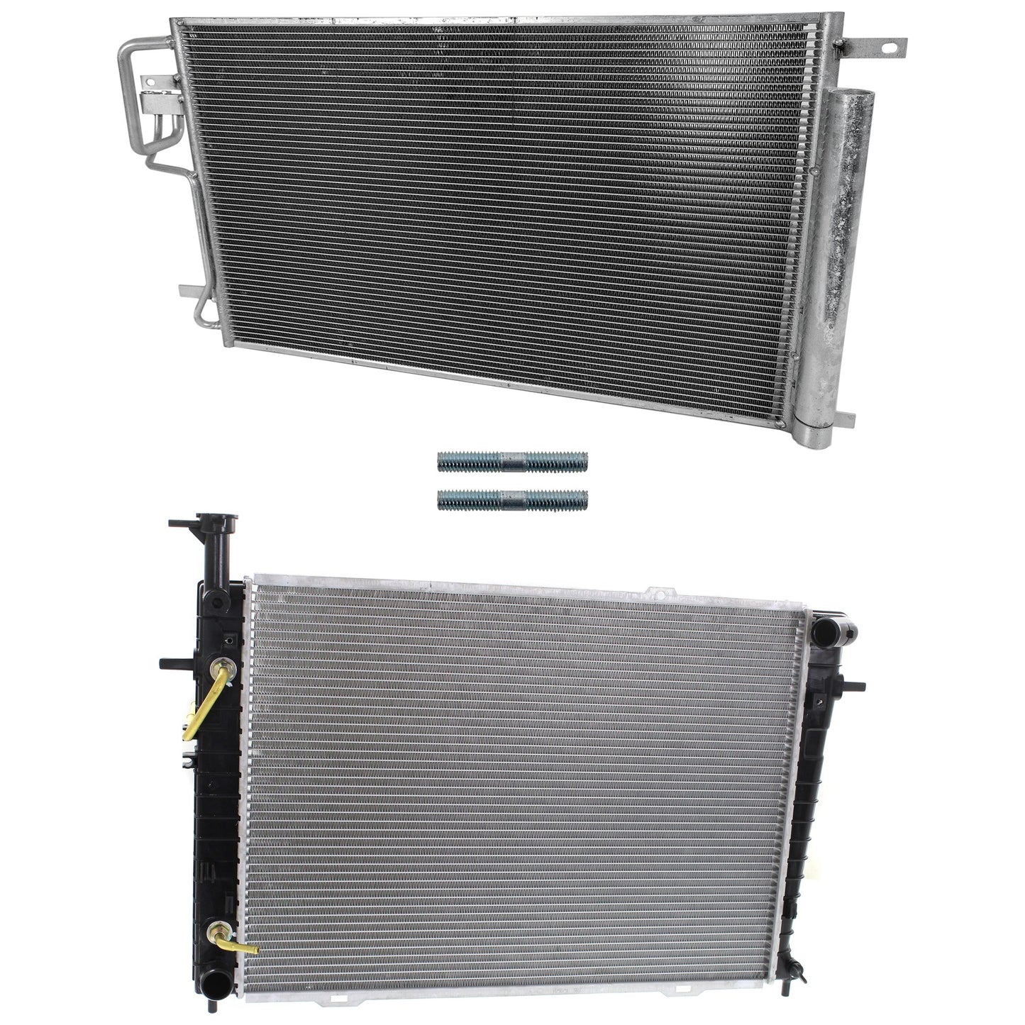 2-Piece Kit Radiator, Includes (1) A/C Condenser and (1) Radiator