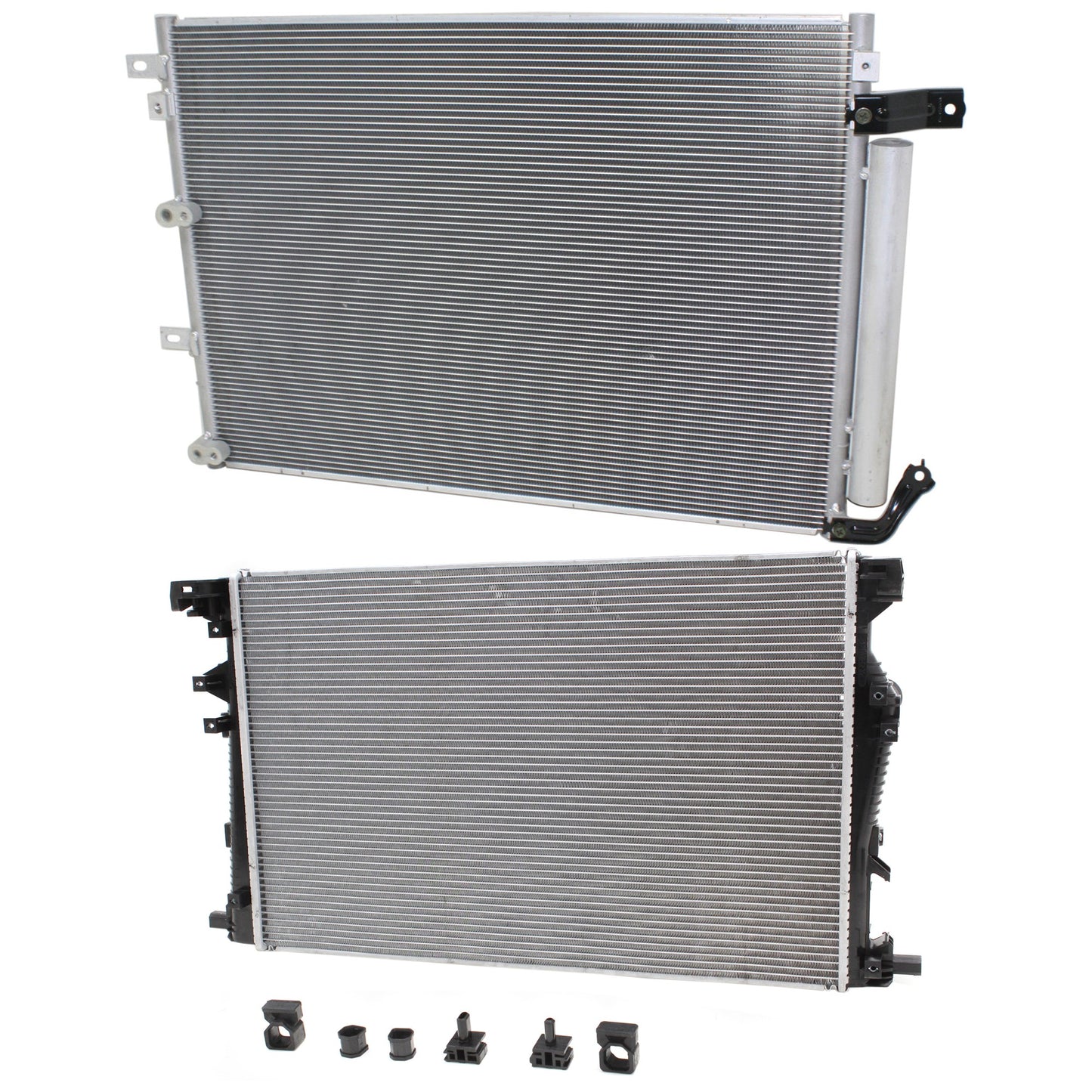 2-Piece Kit Radiator, Includes (1) A/C Condenser and (1) Radiator
