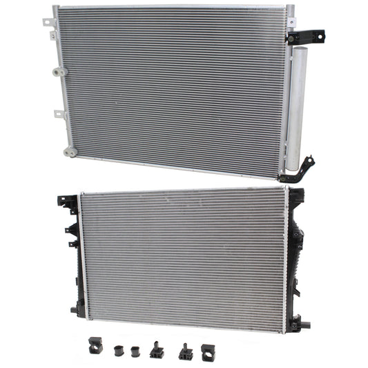 2-Piece Kit Radiator, Includes (1) A/C Condenser and (1) Radiator