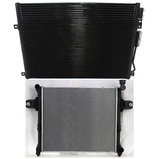 2-Piece Kit Radiator, Includes (1) A/C Condenser and (1) Radiator