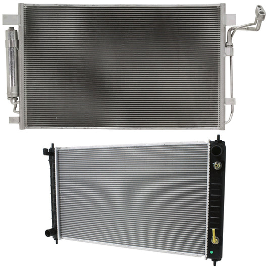 2-Piece Kit Radiator, Includes (1) A/C Condenser and (1) Radiator