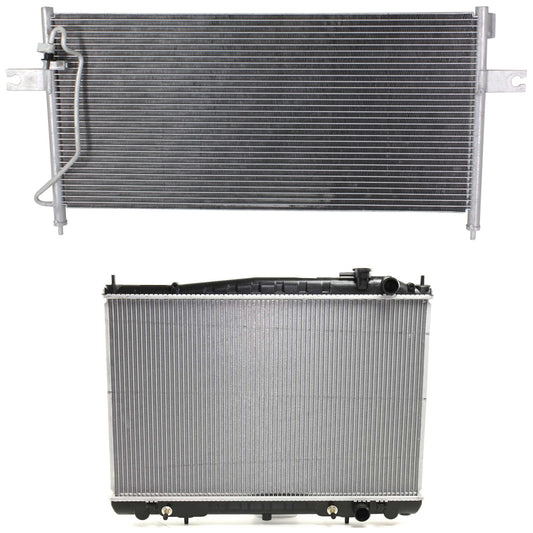 2-Piece Kit Radiator, Includes (1) A/C Condenser and (1) Radiator
