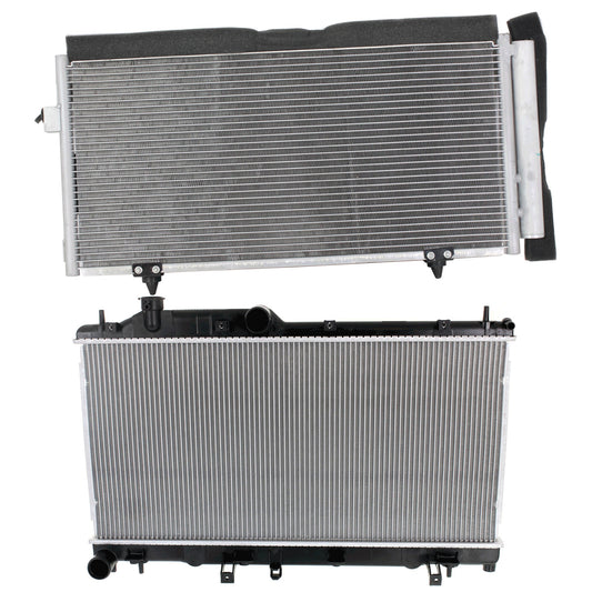 2-Piece Kit Radiator, 2.5L, 4Cyl, Includes (1) A/C Condenser and (1) Radiator