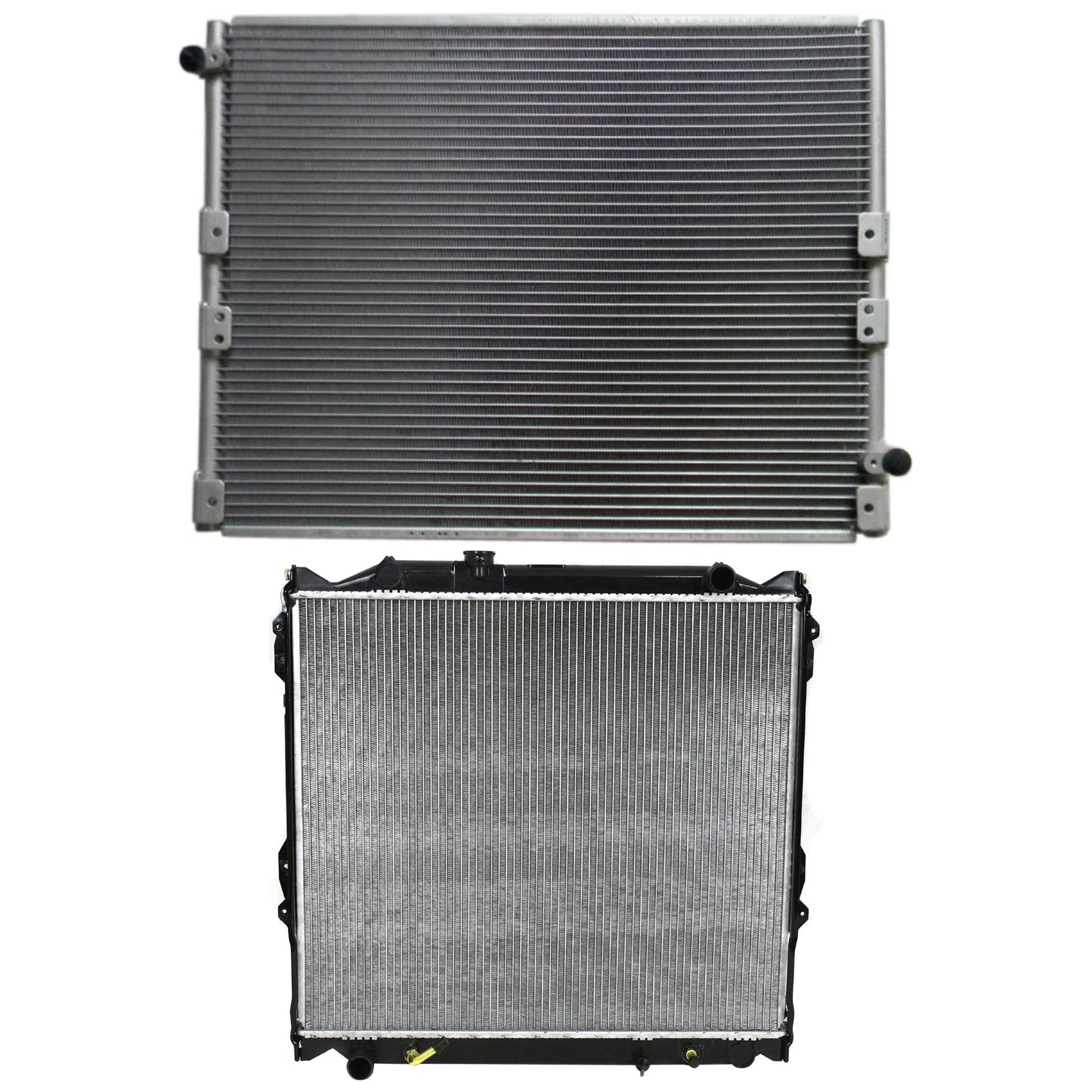2-Piece Kit Radiator, Includes (1) A/C Condenser and (1) Radiator
