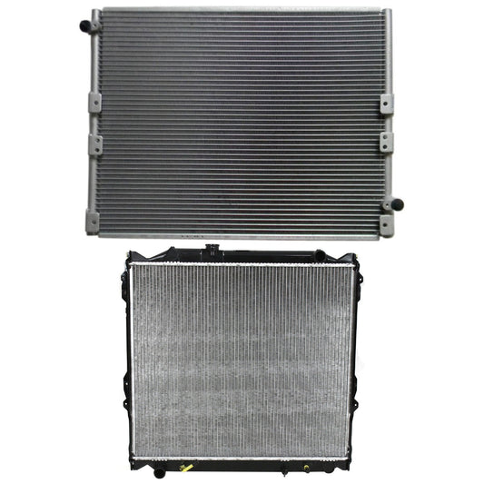 2-Piece Kit Radiator, Includes (1) A/C Condenser and (1) Radiator