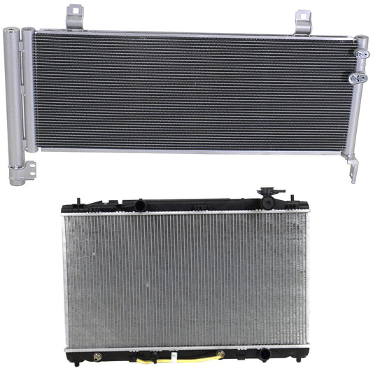 2-Piece Kit Radiator, 2.4L, 4Cyl, Includes (1) A/C Condenser and (1) Radiator