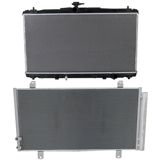 2-Piece Kit Radiator, Includes (1) A/C Condenser and (1) Radiator