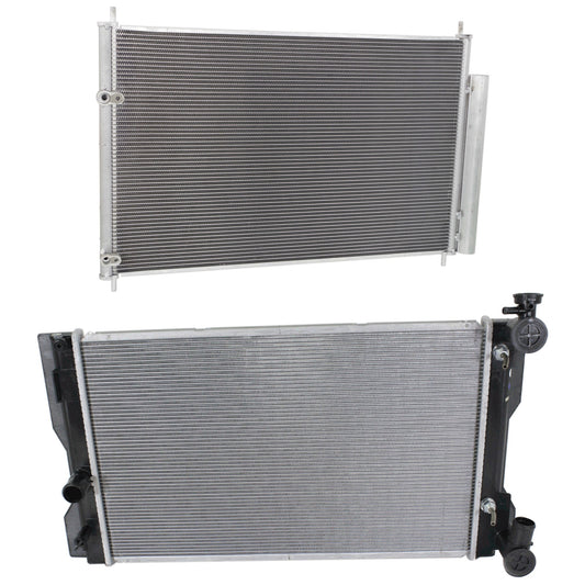 2-Piece Kit Radiator, 1.8L, 4Cyl, Includes (1) A/C Condenser and (1) Radiator