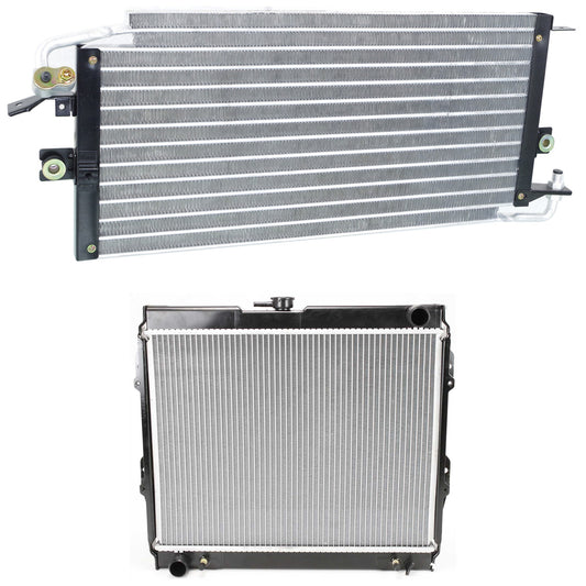 2-Piece Kit Radiator, 2.4L, 4Cyl, Includes (1) A/C Condenser and (1) Radiator