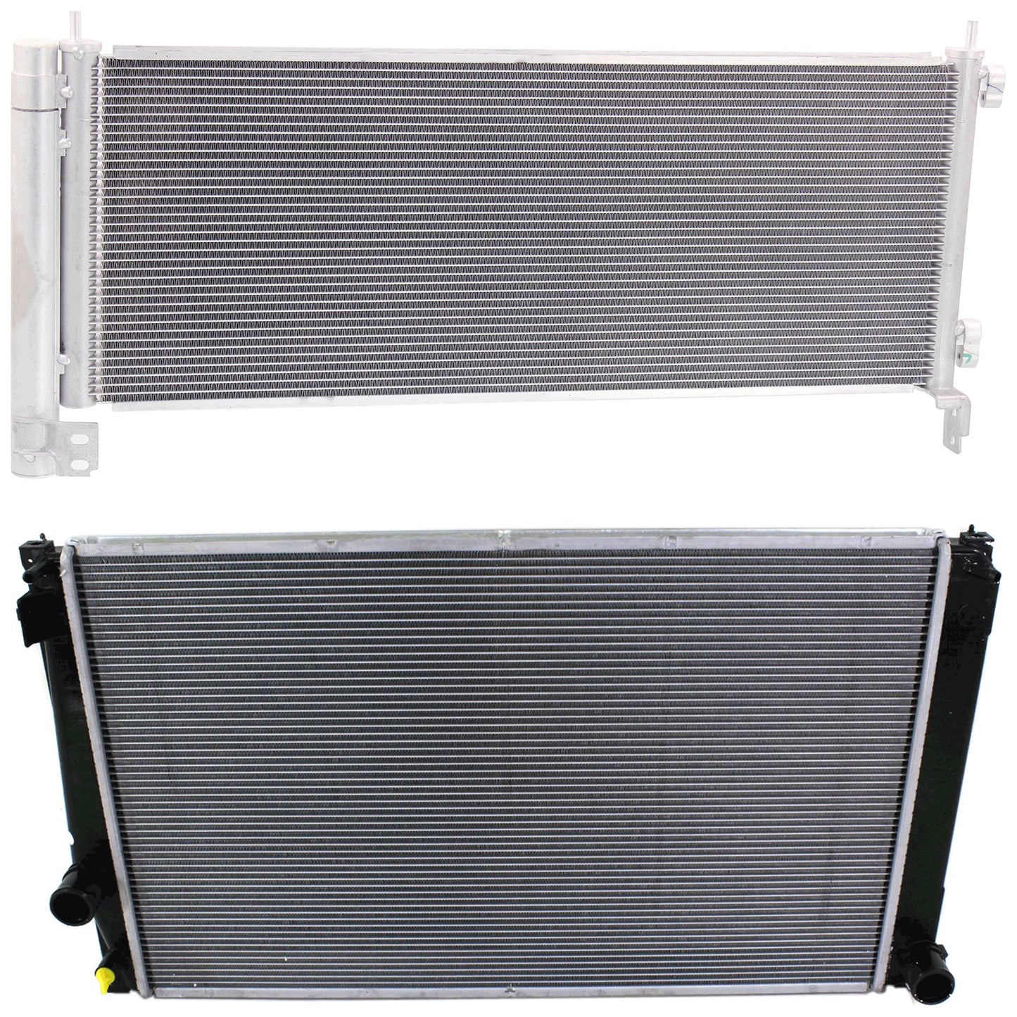 2-Piece Kit Radiator, 2.5L, 4Cyl, Includes (1) A/C Condenser and (1) Radiator