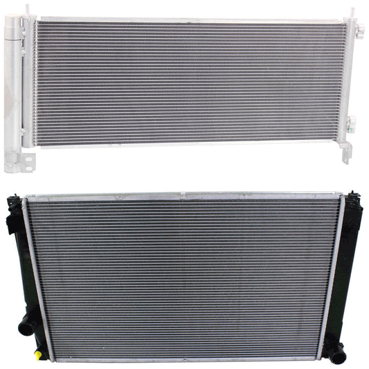 2-Piece Kit Radiator, 2.5L, 4Cyl, Includes (1) A/C Condenser and (1) Radiator