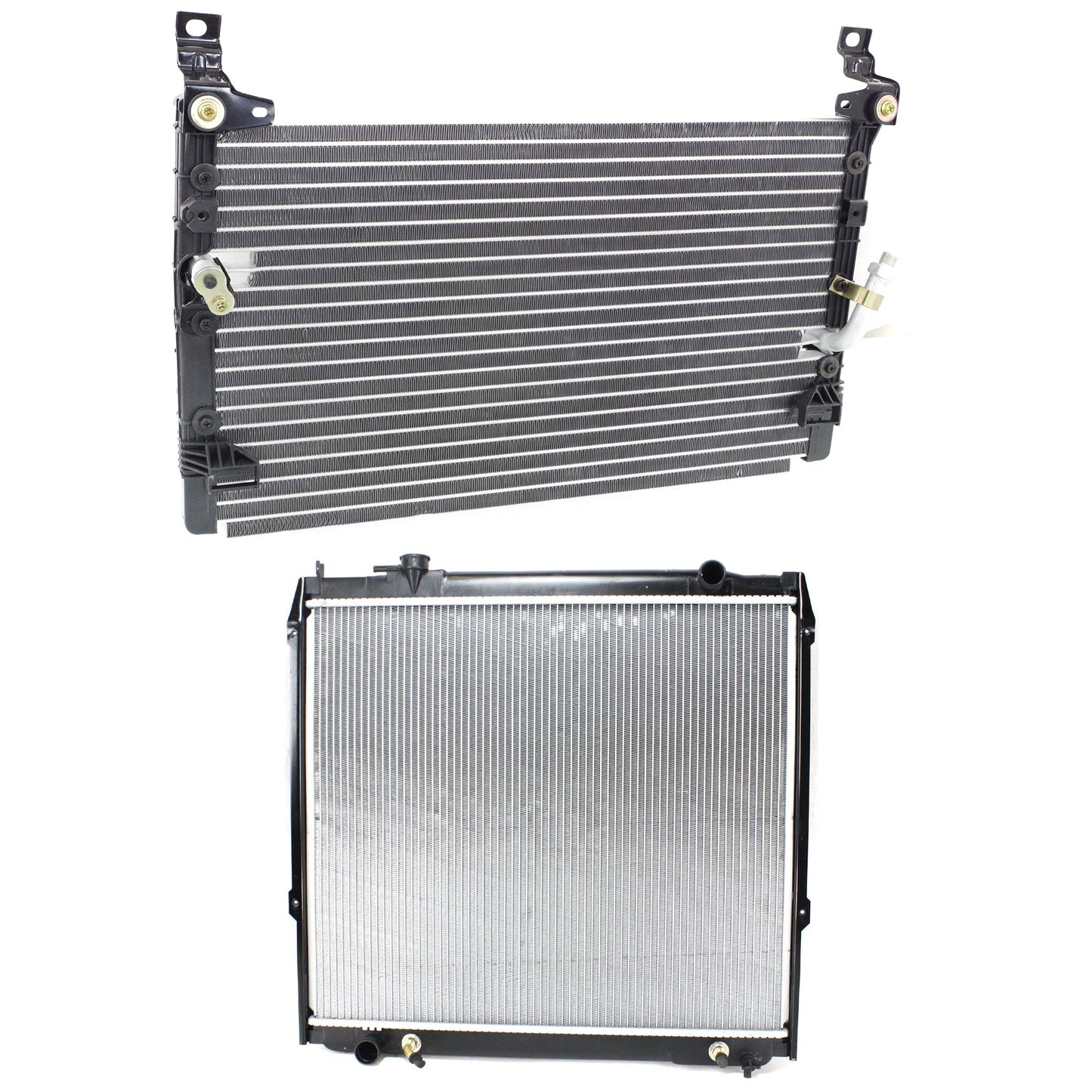 2-Piece Kit Radiator, Includes (1) A/C Condenser and (1) Radiator