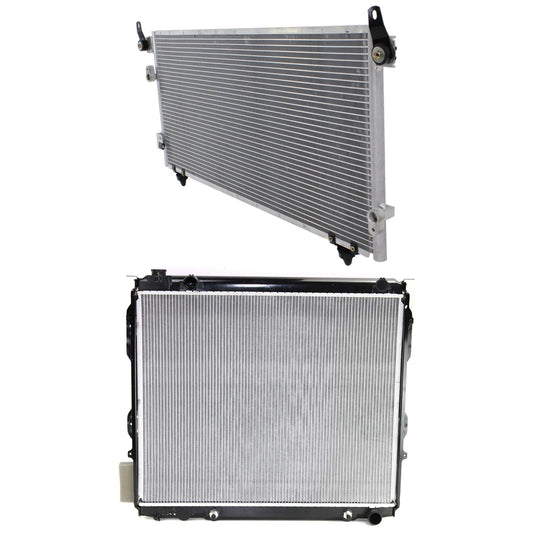 2-Piece Kit Radiator, 4.7L, 8Cyl, Includes (1) A/C Condenser and (1) Radiator
