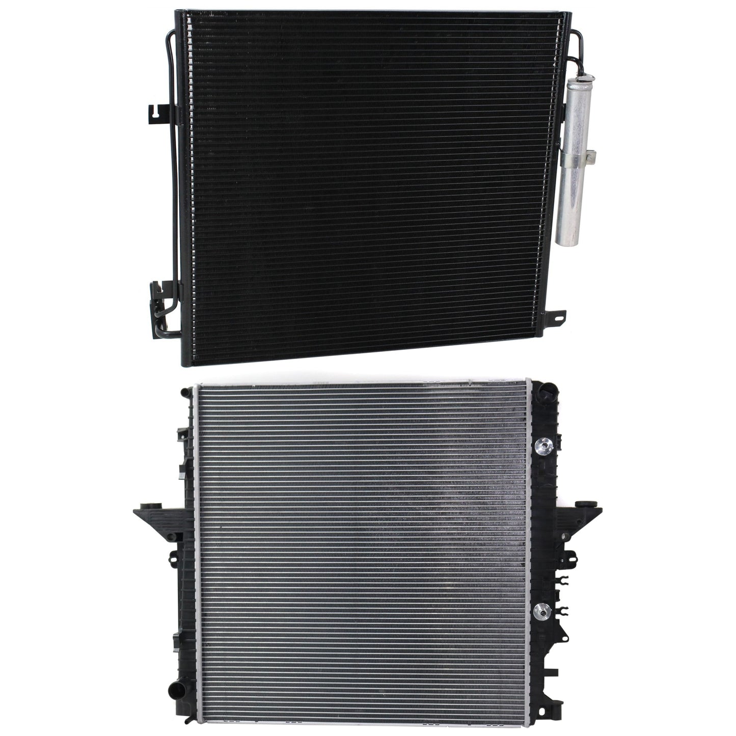 2-Piece Kit Radiator, Includes (1) A/C Condenser and (1) Radiator