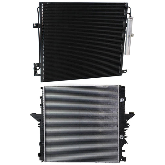 2-Piece Kit Radiator, Includes (1) A/C Condenser and (1) Radiator