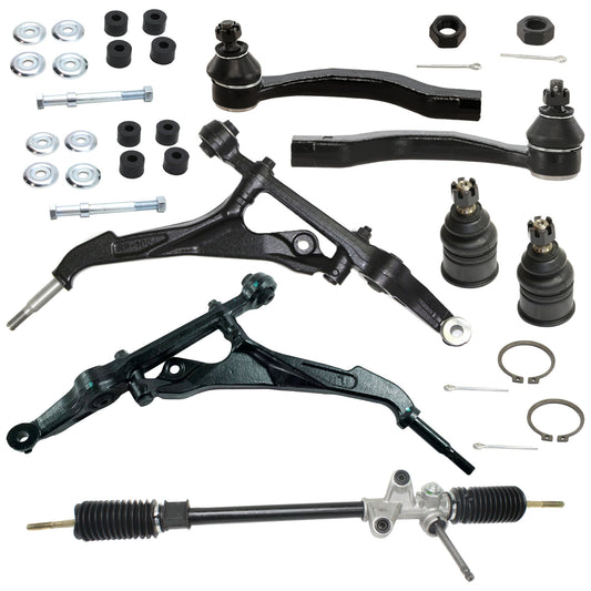 9-Piece Kit Front Suspension Kit, Includes (1) Steering Rack, (2) Control Arm, (2) Ball Joint, (2) Tie Rod End and (2) Sway Bar Link