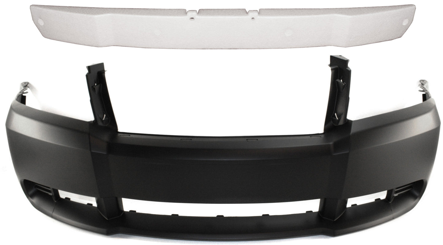 2-Piece Kit, Front Primed Bumper Cover, Includes (1) Bumper Absorber and (1) Bumper Cover