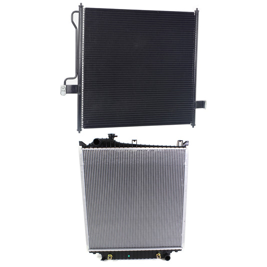 2-Piece Kit Radiator, Includes (1) A/C Condenser and (1) Radiator