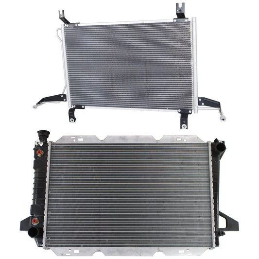 2-Piece Kit Radiator, Includes (1) A/C Condenser and (1) Radiator