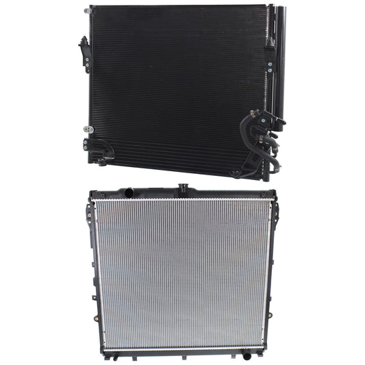2-Piece Kit Radiator, Includes (1) A/C Condenser and (1) Radiator