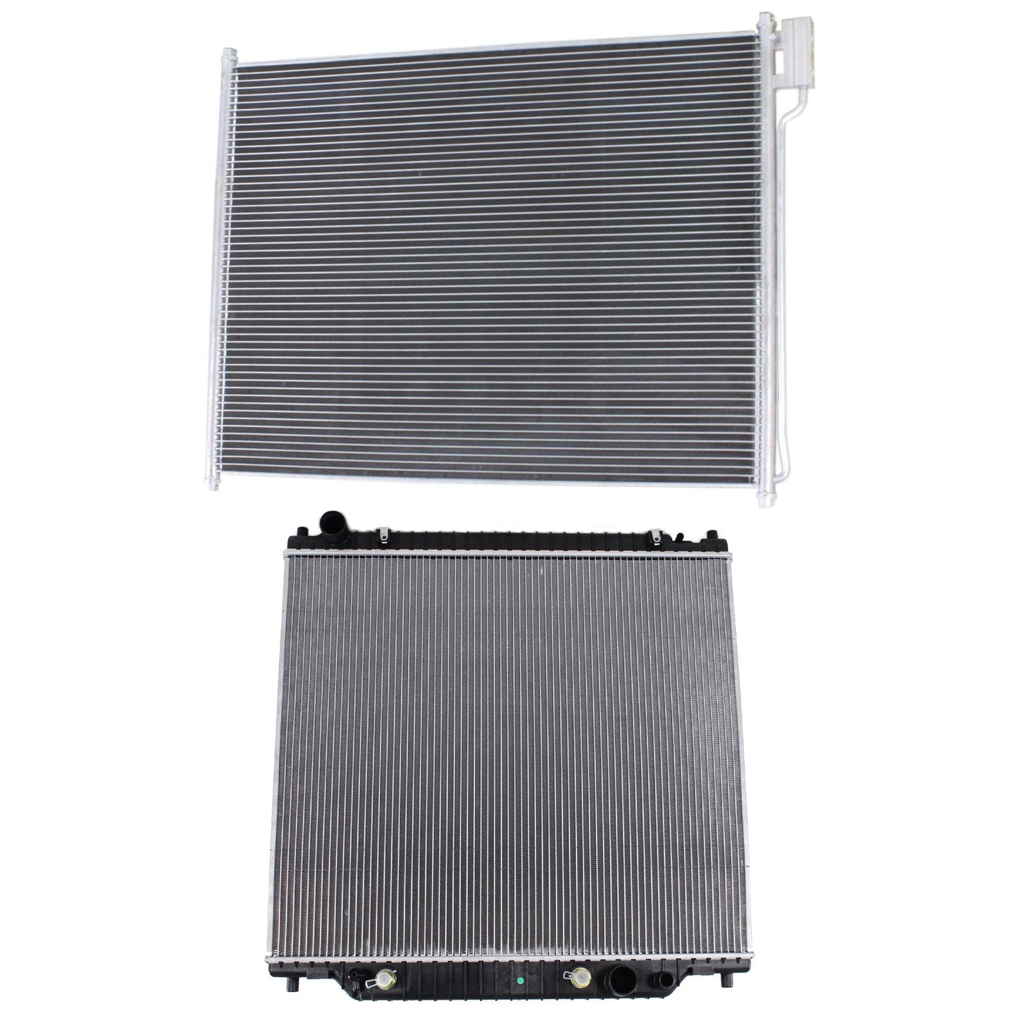 2-Piece Kit Radiator, Includes (1) A/C Condenser and (1) Radiator