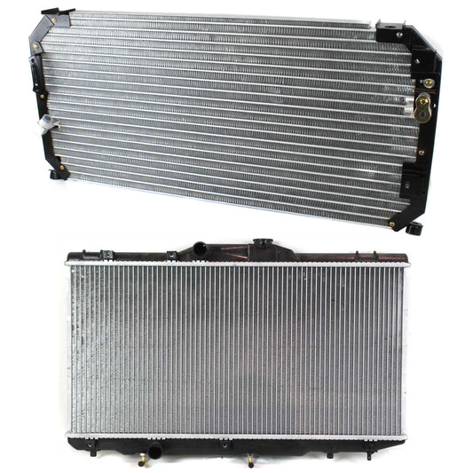 2-Piece Kit Radiator, Includes (1) A/C Condenser and (1) Radiator