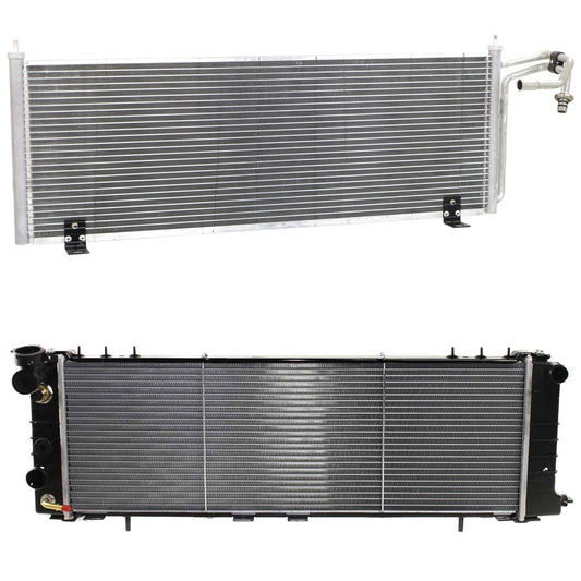 2-Piece Kit Radiator, Includes (1) A/C Condenser and (1) Radiator