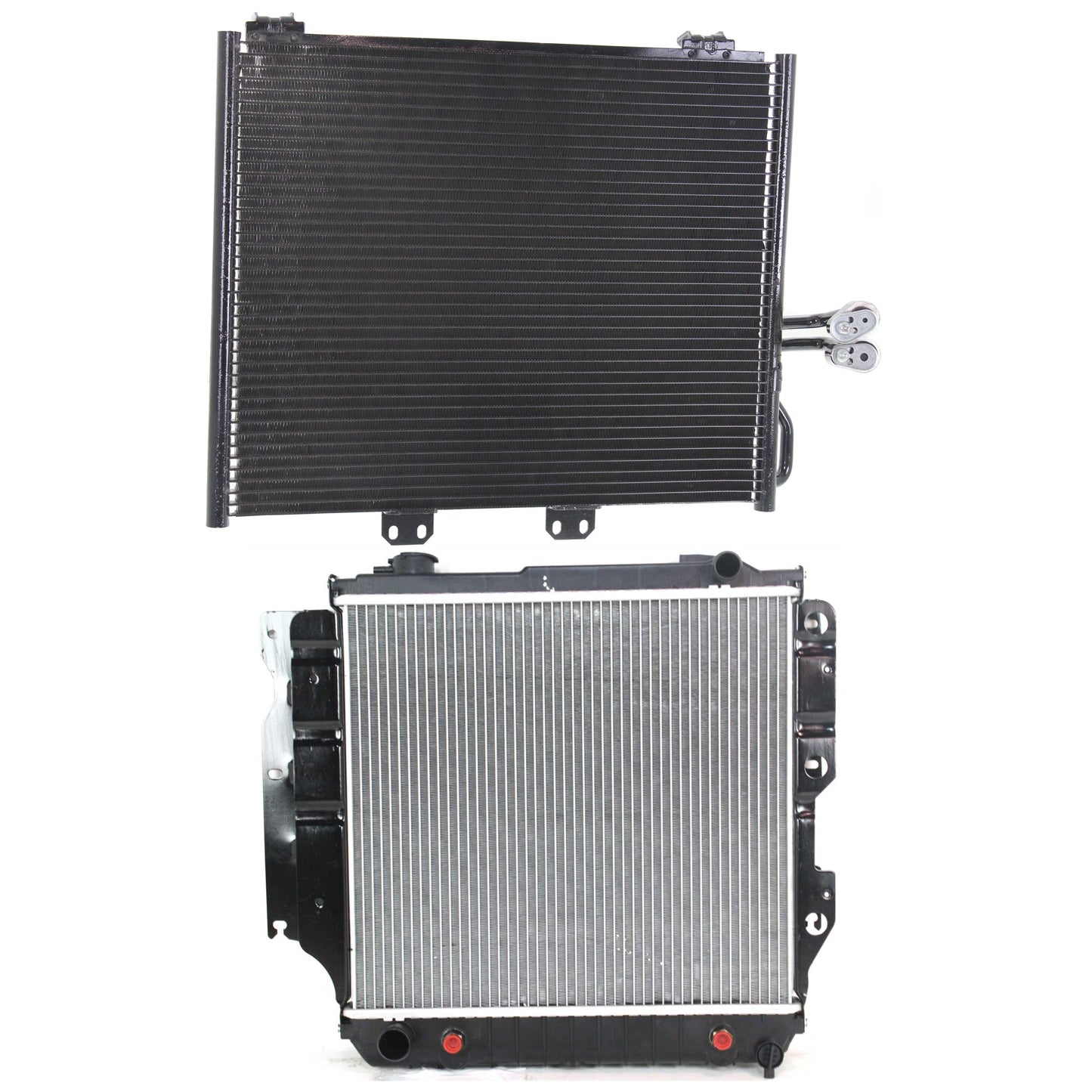 2-Piece Kit Radiator, Includes (1) A/C Condenser and (1) Radiator