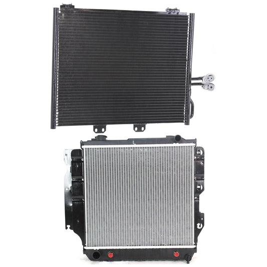 2-Piece Kit Radiator, Includes (1) A/C Condenser and (1) Radiator