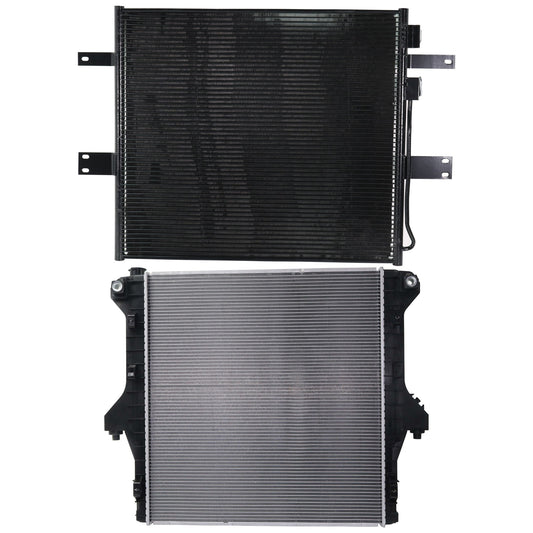 2-Piece Kit Radiator, 5.9L, 6Cyl, Includes (1) A/C Condenser and (1) Radiator