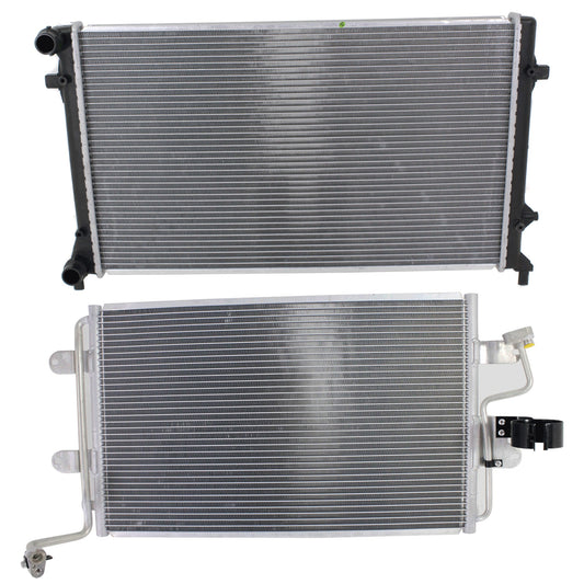 2-Piece Kit A/C Condenser, 5 Cyl, 2.5L Eng., includes (1) A/C Condenser and (1) Radiator